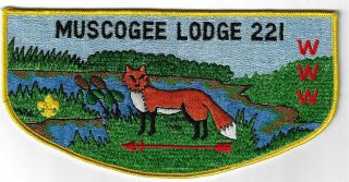 Oa Muscogee Lodge 221 J2 Jacket Patch Indian Waters Council Columbia Sc [zig867]