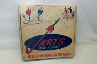 Vintage " Jarts " Lawn Darts Box W/dividers (outdoor Missile Game)