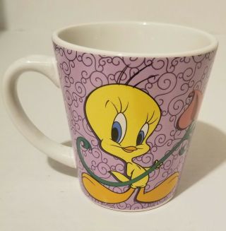 Warner Brothers Tweety Bird Coffee Cup Mug Grandma Purple Looney Tunes