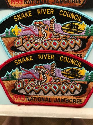 Smake River Council 1993 National Jamboree JSP prototype And Final Set UNIQUE 3