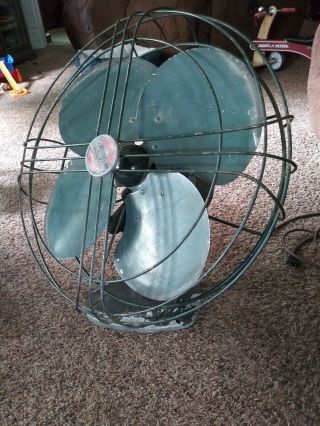 Vintage F.  A.  Smith Arctic Aire 16 " Oscillating 3 Speed Fan Model