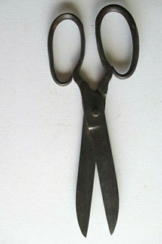 Antique 19th C Hand Wrought Iron Shears Scissors Sewing Textiles Unusual Form
