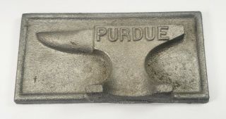 Vintage Cast Purdue Anvil Advertising Paperweight