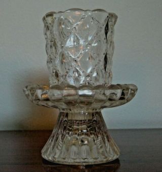 Retired Partylite Quilted Crystal Votive Candle Holder W/tea Light