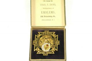 1892 Knights Templar Masonic Grand Encampment 29th Conclave Denver Medal W/ Box