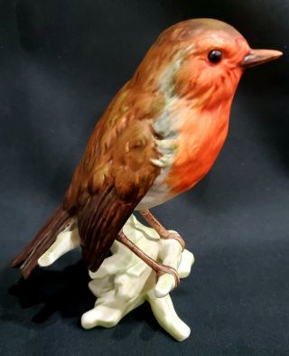Vintage Goebel Germany Porcelain Robin Bird Figurine Cv - 100