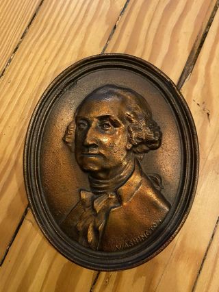 George Washington Bronze Plaque President Founding Father