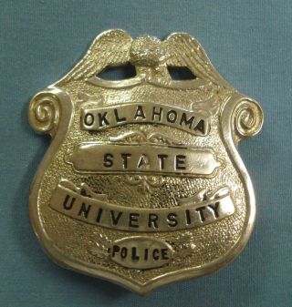 Obsolete Circa 1950s Oklahoma State University Police Badge.