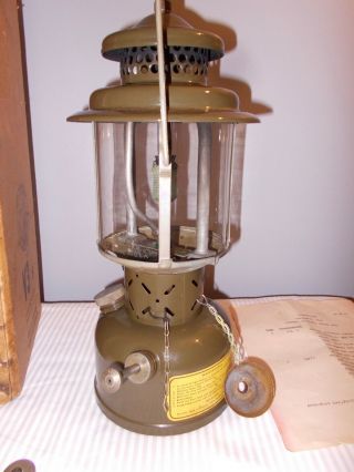 Vintage 1952 COLEMAN Lantern U.  S.  Army Military Gasoline Leaded Fuel - Box 3