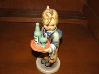 Antique Hummel Figurine Waiter 154/0 W.  Germany 6 " Tall Wine Bottle