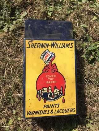 Vintage Store Display Sign / Holder Sherwin Williams Paint Collectible