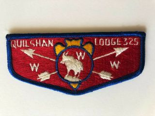 Quilshan Lodge 325 Oa S1b First Flap Patch Order Of The Arrow Boy Scouts