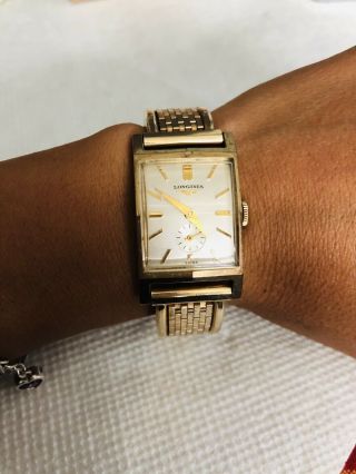 1950’s Vtg Longines Dress Swiss Mens Watch 10k Gold Filled - Running Great Cond.
