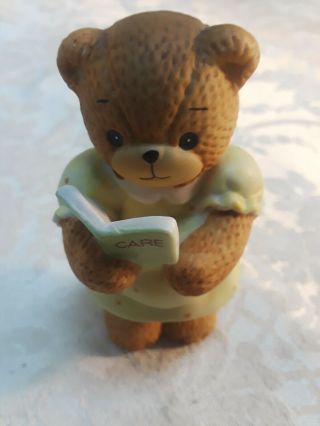 Lucy And Me Enesco Bear Reading A Baby Care Book