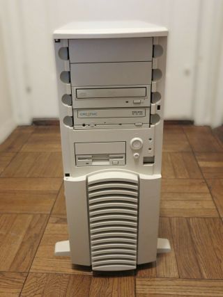 Vintage Mid - Full Tower Pc Computer W/ Amd K6 - 900 Cpu; 512m Ram; 30g Hd; Dialogic