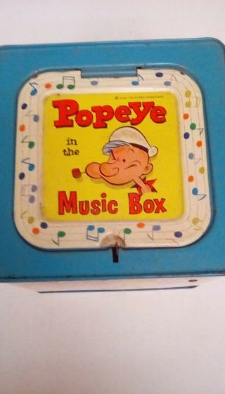 Vtg 1953 Popeye In The Music Box And Looks Great.