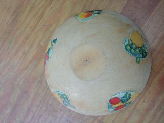 Large Antique Primitive Wooden Dough Bowl Handmade Fiesta Salad Bowl Authentic