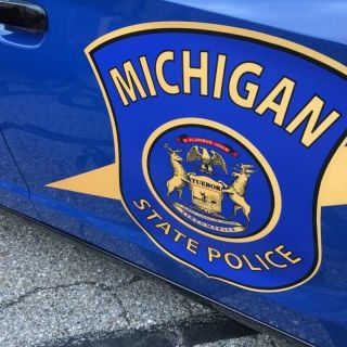 Michigan State Police Trooper Patrol Car Door Decal Authentic With Bolts
