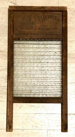 The Glass King Lingerie Wood Washboard - National Washboard Co.  863 Vintage