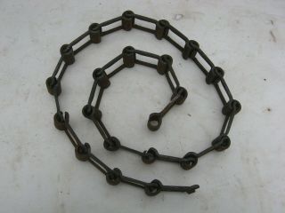 Vintage 36 " Rusty Square Link Machinery Chain Industrial Steampunk Old Barn Find