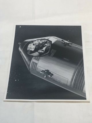 Apollo Capsule Concept Art B/w Photograph Rockwell Nasa