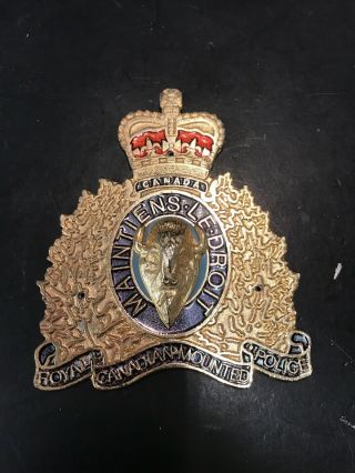Obsolete Royal Canadian Mounted Police Plaque Badge