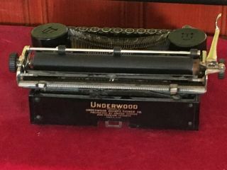 Vintage 1930 ' s Underwood Portable Typewriter Fully Functional Exc. 3