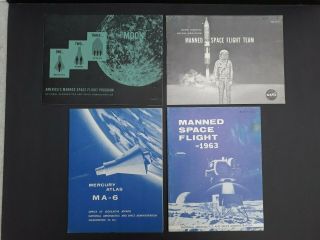 Vintage Nasa Manned Space Flight Booklets 1962/1963 Group Of 4
