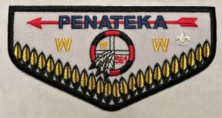 Penateka Oa Lodge 561 Bsa Texas Trails Council Patch Feathers Rare Variety Flap