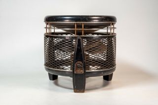 Vintage Mid Century Modern Emerson Hassock 3 Speed Fan 74646 - Ag Black & Chrome