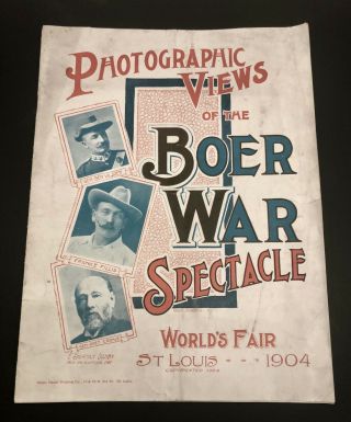 Vintage 1904 St.  Louis World’s Fair Boer War Spectacle Photo Program