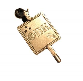 Vintage Antique Phi Beta Kappa Fraternity Key Pendant 1944 5,  Grams 10k