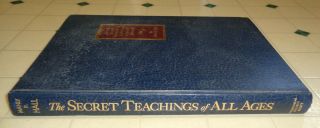 Vintage The Secret Teachings Of All Ages by Manly P Hall 1977 Hardcover 3