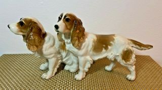 Hutschenreuther Porcelain Spaniels Dogs Made In Germany