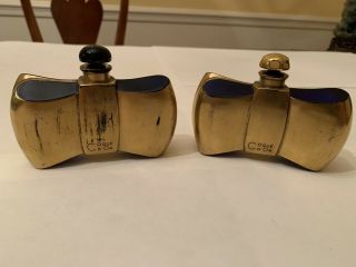 2 Vintage Guerlain Coque D’or Baccarat Bottles With Stoppers