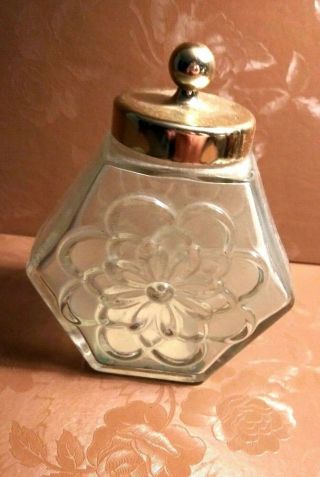 Vintage Avon Clear Glass Candy Jar 5 " X 4 "
