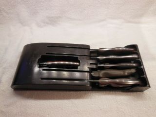 Vintage Cutco 6 Piece Knife Set With Wall Tray.
