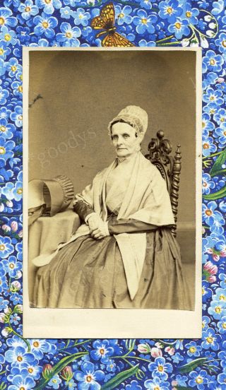 1865 Suffragist Abolitionist Anti Slavery Woman Suffrage Lucretia Mott Cdv