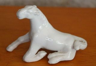 Vintage Ceramic Porcelain Sitting Horse - Figurine