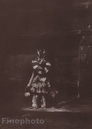 C.  1900/72 Photogravure Native American Indian Dancer Costume Edward Curtis 11x14