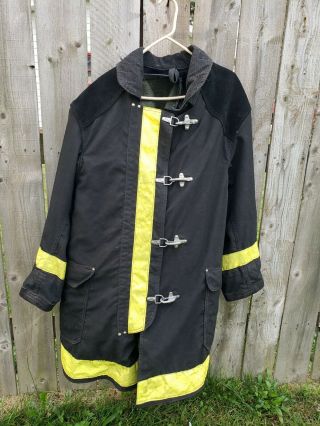 Vintage Firefighter Coat Jacket Firemaster Janesville 70s Fire Turnout Gear Xl