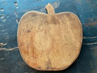 Vintage Primitive Wood Apple Bread Cutting Board