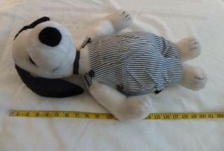 Vtg 1968 20 " Snoopy Overalls Plush Stuffed Toy Peanuts United Feature Syndicate