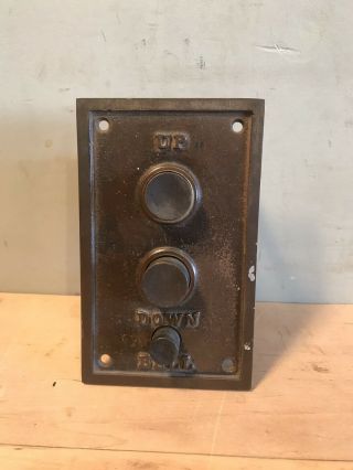 Vintage Brass Elevator Up/down Floor Button Control Switch Panel W/buttons