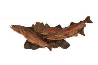 Rainbow Trout Carving/fish Thermometer/northern Pike Carving