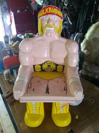 Vintage 1991 Wwf Wwe Titan Sports Hulk Hogan Hulkamania Kids Swivel Chair
