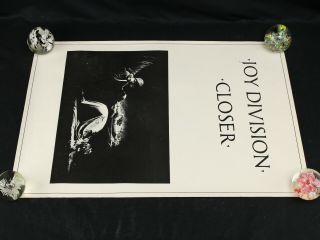 Vintage Joy Division " Closer " Record Store Shop Promo Poster Ian Curtis 18 X 24 "