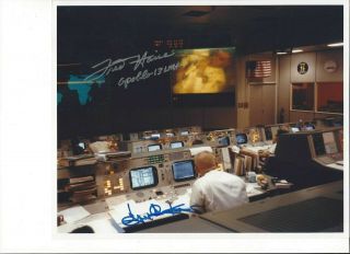 Fred Haise Gene Kranz Signed Apollo 13 Photo 10x8 - Rare Image Inperson