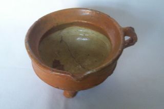 Medieval Pottery Pipkin Bowl c.  1450 - 1500 Norwich Norfolk. 2