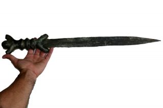 Early Or Late Medieval Bronze Military Decorated Sword 657mm